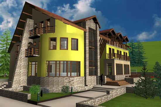 Pensiune la munte - fatada principala Pensiune munte 2