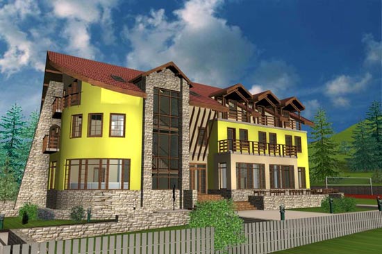 Pensiune munte - fatada laterala Pensiune munte 3